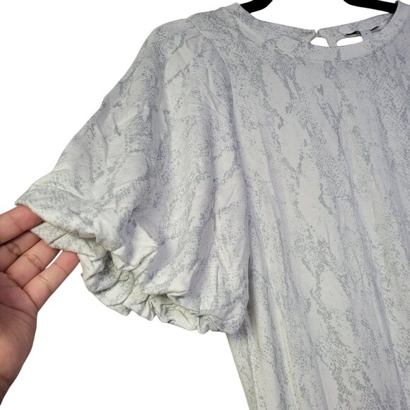 Daily Ritual Women's Puff-Sleeves Jumpsuit Supper Soft Terry Lounge Size Medium - Picture 3 of 16